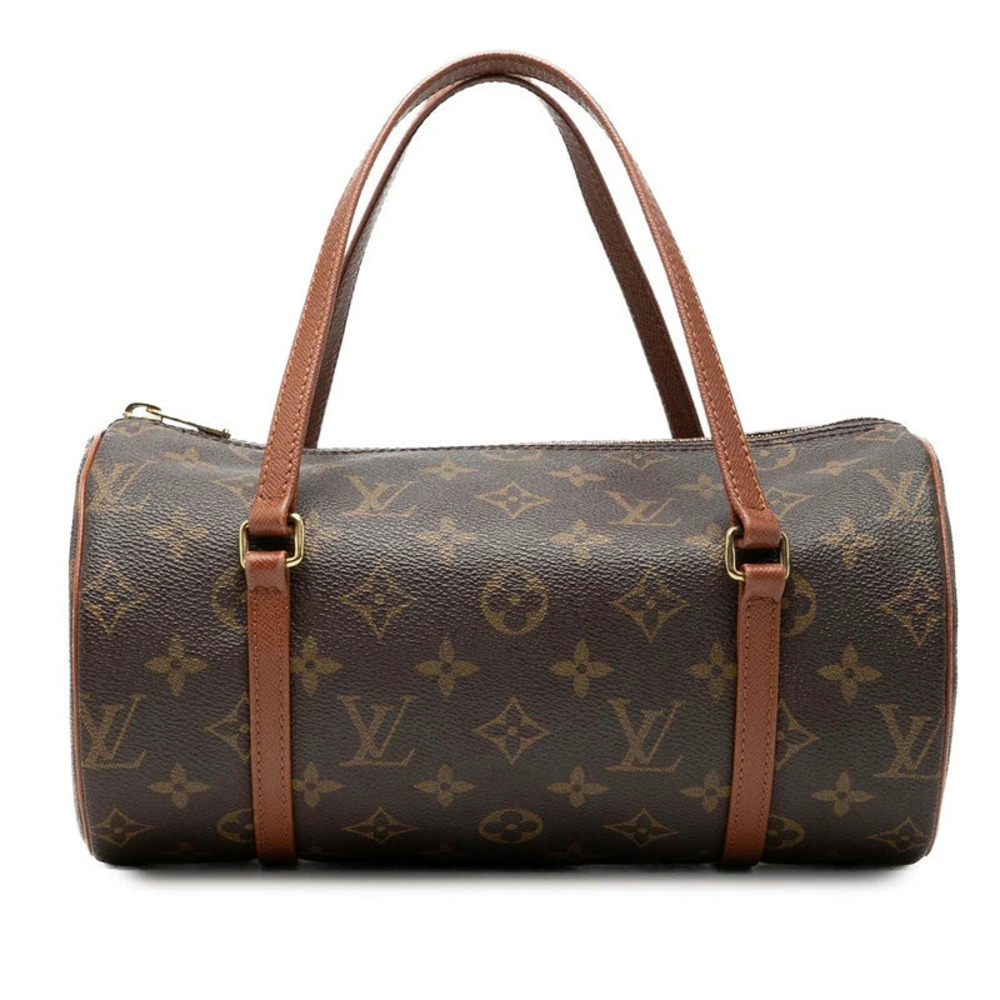 Louis Vuitton Monogram Papillon Handbag Brown Leather